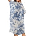 thumbnail image 4 of Xoenoiee Toile De Jouy Boat House Print Kimonos for Women Swimsuit Coverups Beach Cover Up Summer Swimwear Cardigan Beachwear for Beach Vacation Travel, 4 of 7