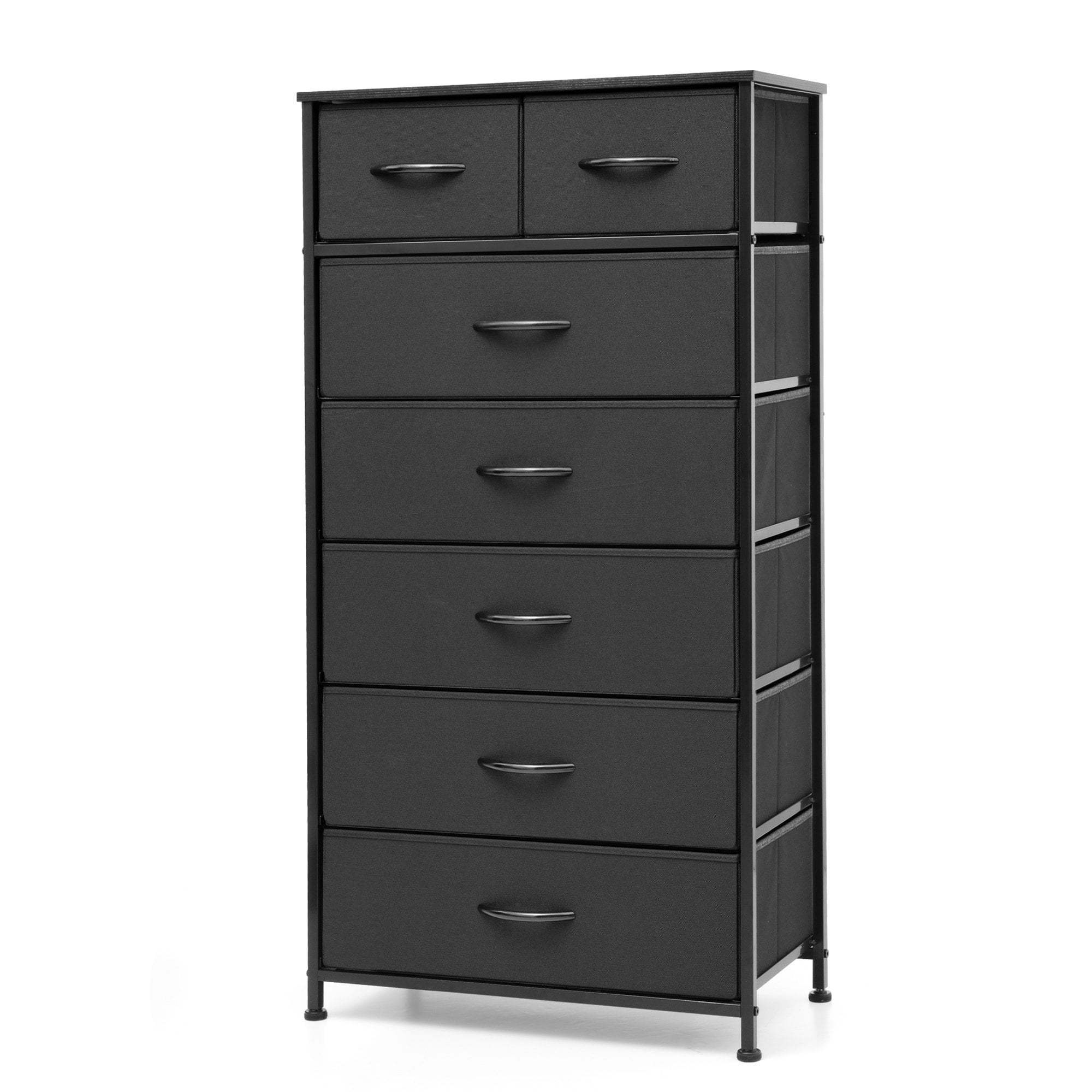 Pellebant Black 7 Drawers Vertical Dresser Storage Tower Chest