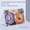 thumbnail image 3 of Yayeee Toggle Light Switch Wall Plate 2-Gang 4.56"x4.48" Decorative Outlet Cover, Bright Flowers, 3 of 7
