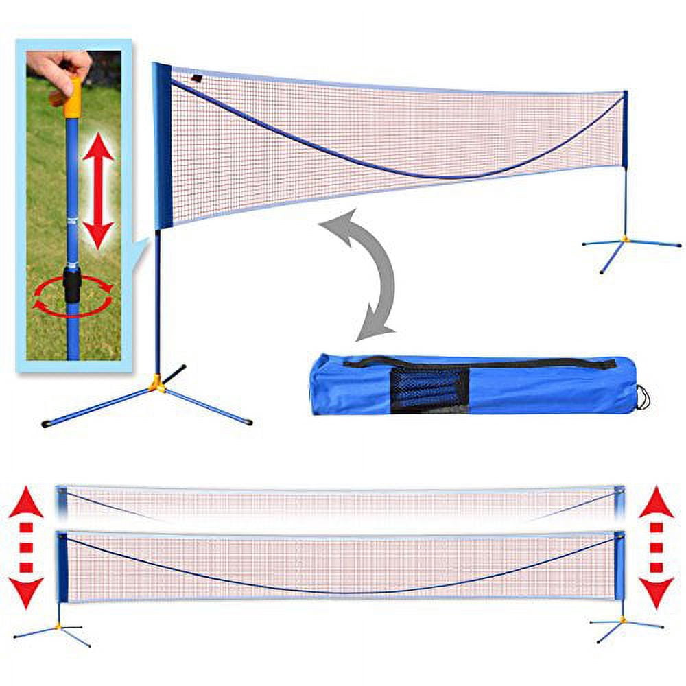 Strong Camel Badminton Net Volleyball Tennis portable Net w Stand for Family Sport-20x2.5'