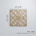 thumbnail image 3 of Ekena Millwork 23 3/8"W x 23 3/8"H x 1/4"T Large Garland Decorative Fretwork Wood Wall Panels, Red Oak, 3 of 18