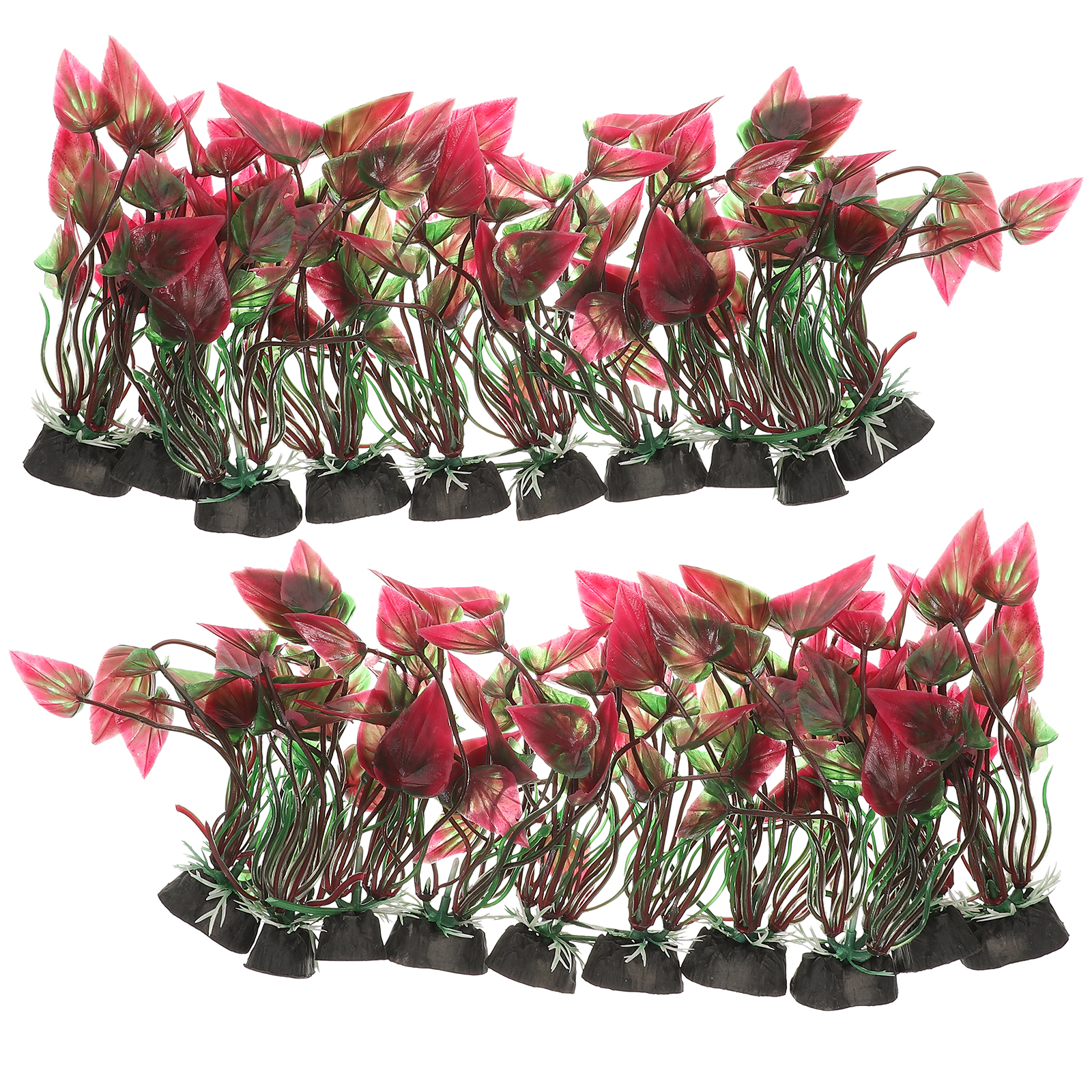 20Pcs Fish Tank Fake Plants Decorations Realistic Water Plants for