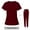 burgundy, variant on Stylish V Neck Short Sleeve Hospital Nurse Uniforms Hospital Nurse Work Clothese Scrub Sets 2PCS