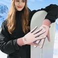 thumbnail image 2 of Winter Fleece Lined Thermal Gloves, Warm Touchscreen Outdoor Sports Gloves for Cycling, Driving, Skiing, Cold Weather Protection, Unisex Thick Gloves, 2 of 6