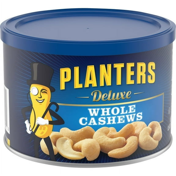 Planters Deluxe Whole Cashews, 8.5 oz Canister
