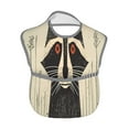 thumbnail image 2 of Hirioo Retro Raccoon Graphic Print for Baby Waterproof Pocket Bib Adjustable Closed for Babies Toddlers with Large Pocket 6-24Months, 2 of 8
