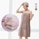 thumbnail image 4 of Women Coral Velvet Bath Towel Wrap with Snap Button Shower Robe Body Cover Up Silver gray, 4 of 4