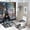 Color 11, variant on 4Pcs Paris Eiffel Tower Shower Curtain Sets with Non-Slip Rugs Bath U-Shaped Mat Toilet Lid Cover Waterproof Bathroom Curtains