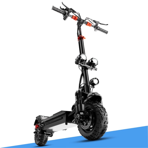 Electric Scooter for Adults with Seat, Foldable e-Scooter with 10'' Off-Road Tires, 30 mph Max Speed 37 Miles Range, 2000W Motor 48V/15AH Battery, Dual Hydraulic Shock Absorption & Braking System