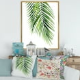 thumbnail image 2 of Designart 'Tropical Palm Branches' Tropical Framed Canvas Wall Art Print, 2 of 5