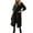 Black Coats for Winter, variant on XPMWRP Women's Solid Color Casual Trench Coat Classic Notch Lapel Windproof Overcoat Fall Winter Fashion Jackets with Belt Black XL