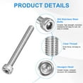 thumbnail image 2 of Uxcell 40-Pack M3 x 25mm Hex Socket Head Cap Screws Bolts, 304 Stainless Steel Machine Bolt Full Thread Precision Fasteners, 2 of 7
