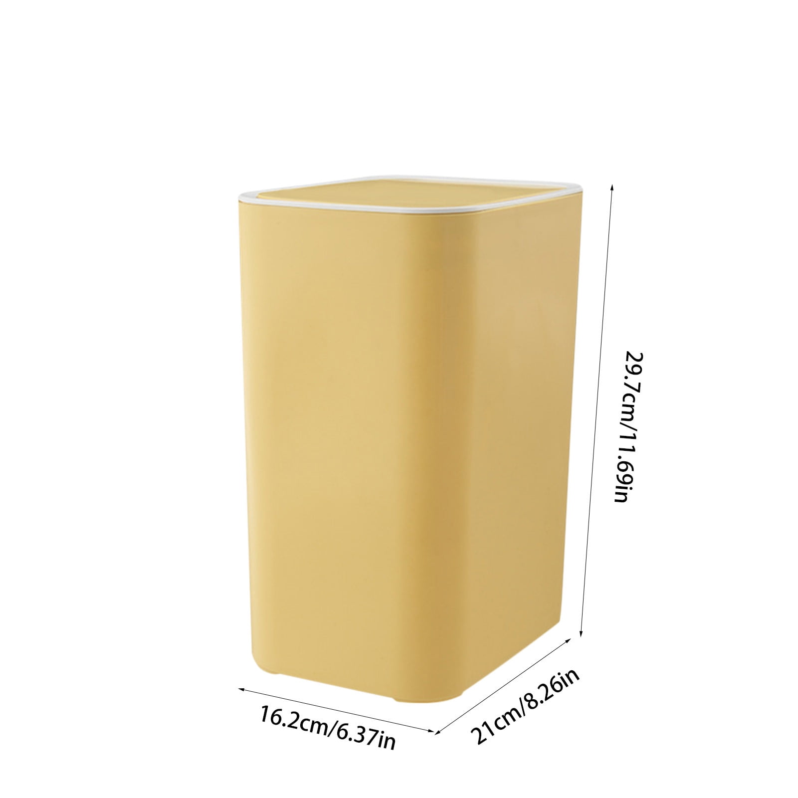 under $5 Fufafayo Trash Can with Lid, Small Bathroom Trash Can Wastebasket, Slim Garbage Can with Inner Bucket, Press Top Lid Garbage Container Bin for Kitchen, Home, Office, Bedroom