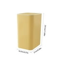 thumbnail image 3 of AuroraX 2.2 Gallon Bedroom Trash Can with Press Top Lid Stylish Rectangle Yellow Solid Garbage Can Minimalist Plastic Trash Bin for Kitchen Bedroom Bathroom, 3 of 6