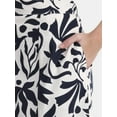 thumbnail image 3 of Time and Tru Women's and Women’s Plus Linen Blend Midi Skirt with Side Slit, Sizes XS-4X, 3 of 4