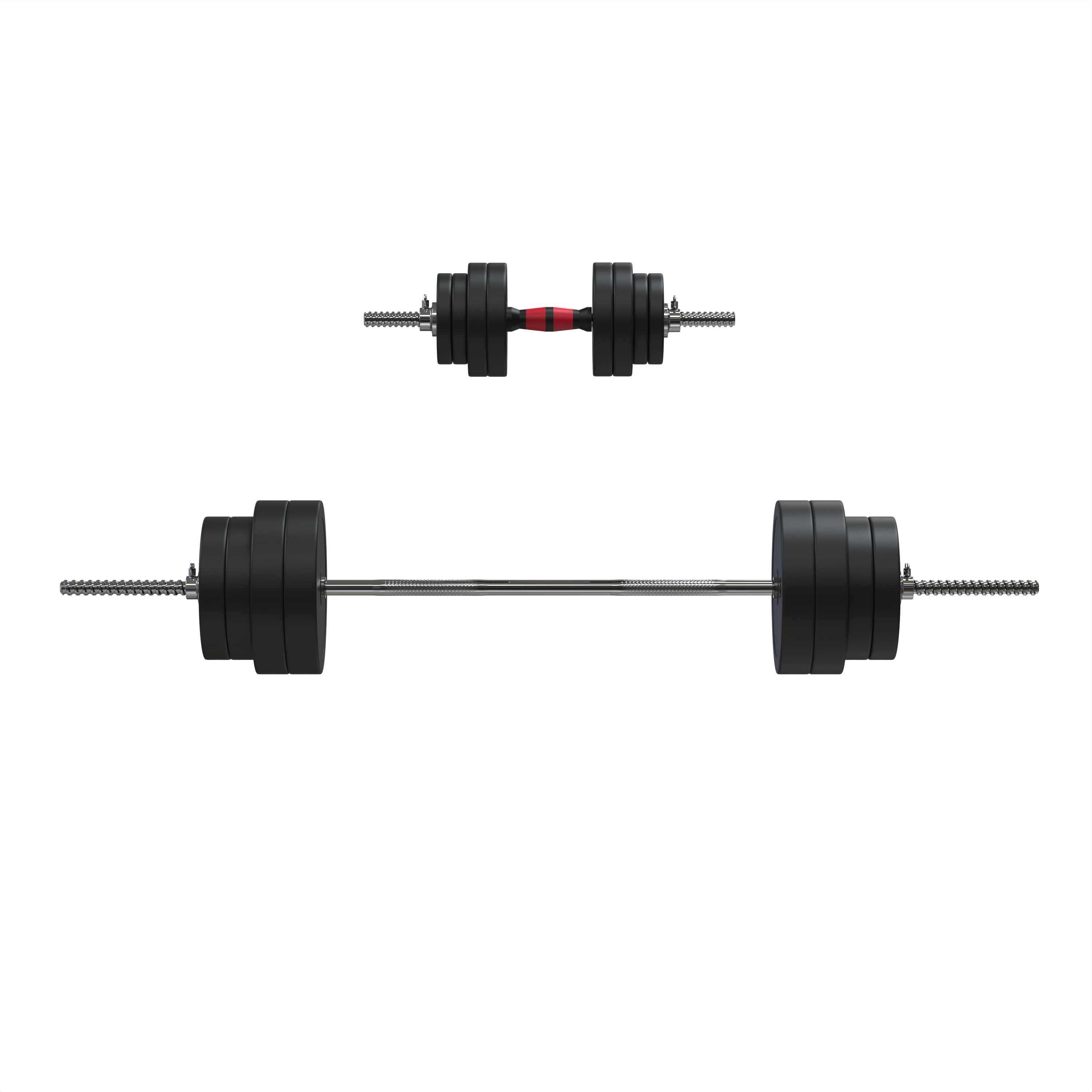 FitRx SmartBell Gym 2-in-1 Barbell & Dumbbell Set, Interchangeable Adjustable Dumbbells and Barbell Weight Set, 100lbs., Black - image 3 of 12
