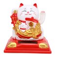 thumbnail image 3 of Estatua De Gato De La Fortuna Con Energía Solar, Brazo Que Agita, Coche, Hogar, Escritorio, Decoración De La Suerte, Plástico,, 3 of 7