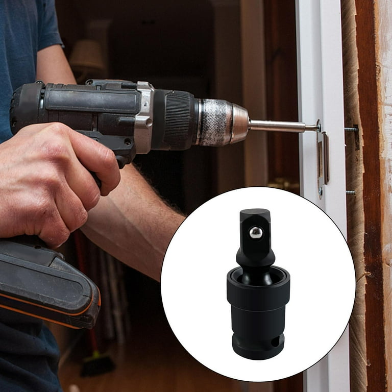 Impact Universal Joint Socket degree 90 degree Rotatable Portable Repair Tool Wrench Adapter Durable Easy to Use 1 2 Drive Impact Adapter 360 degrees