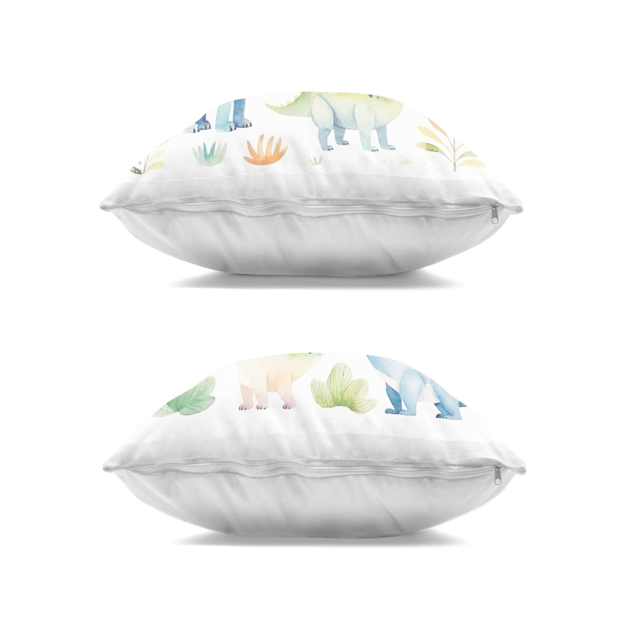 Stupell Industries Playful Dinosaur Wonders 2 Piece Decorative Printed Throw Pillow Set, design by Lazar Studio, 18 x 7 x 18