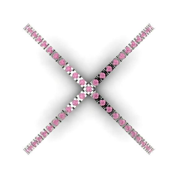 Statement Engagement Ring for Women - 0.245ct Simulated Pink Diamond in 14K White Gold Promise Ring