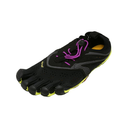 Vibram Five Fingers Women's V-Run Black / Yellow Purple Ankle-High Running Shoe -