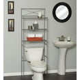 thumbnail image 2 of Hometrends Cross Style Metal Spacesaver, 3 Shelf, Satin Nickel, 2 of 2