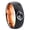 Black And Rose Gold, variant on Mario Boo Ghost Concave Black Plated Tungsten Men's Ring 10MM