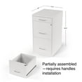 Staples 3Drawer Vertical File Locking Letter White 18"D (52144
