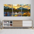thumbnail image 3 of 3 Pieces Colorado d Wall Art Snow Mountain and Lake National Park Natural Landscape Picture Modern Artwork Painting Print on Canvas for Living Room Home Decoration - 20"x28"x3 Panels, 3 of 7