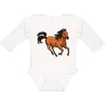 thumbnail image 3 of Inktastic Wild mustang horse galloping Boys or Girls Long Sleeve Baby Bodysuit, 3 of 5