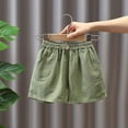 thumbnail image 2 of YunPes Middle Children's Straight Tube Fashionable Loose Casual Jeans Girls Size 16 Shorts, 2 of 6