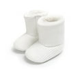 thumbnail image 1 of Baby Girls Boys Warm Snow Boots for Infant,Soft Fleece Knitted Winter Warmer First Walker Booties for Newborn Unisex 0-18M, 1 of 6