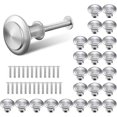 thumbnail image 1 of Poignée de Porte de Tiroir, Boutons de Porte Ronds, Tirettes de Tiroir Rondes d'Argent, Bouton de Meubles de 30mm Appliquer aux Poignées de Meubles pour Armoire Cuisine (25 Pièces), 1 of 5
