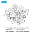 thumbnail image 3 of Uxcell M5 316 Stainless Steel Spring Lock Washer Split Lock Washer Lock Metal Washers for Screws Bolts 100 Pack, 3 of 6