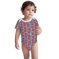 thumbnail image 3 of Daiia Hand Drawn Strawberry Printed Unisex-Baby Short Sleeve Onesies Bodysuits Baby Climbing Clothes Soft and Comfortable Romper with Expandable Shoulder Design-6 Months, 3 of 8