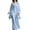 Light Blue, variant on 2 Piece Sets for Women Velvet 3 Piece Outfit Set Long Sleeve Open Front Cardigan Draped Tank Top Wide Leg Pants Elegant Solid Loungewear Suit For Party Wedding White M