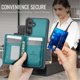 thumbnail image 5 of Para Samsung Galaxy A35 5G Funda para Teléfono Compatible con MagSafe 2 en 1 Billetera con Tarjetero, Funda de Cuero de PU, Soporte de Anillo de Bloqueo RFID, Correa para la Muñeca con Protección Magnética para Mujeres y Hombres, Verde, 5 of 8