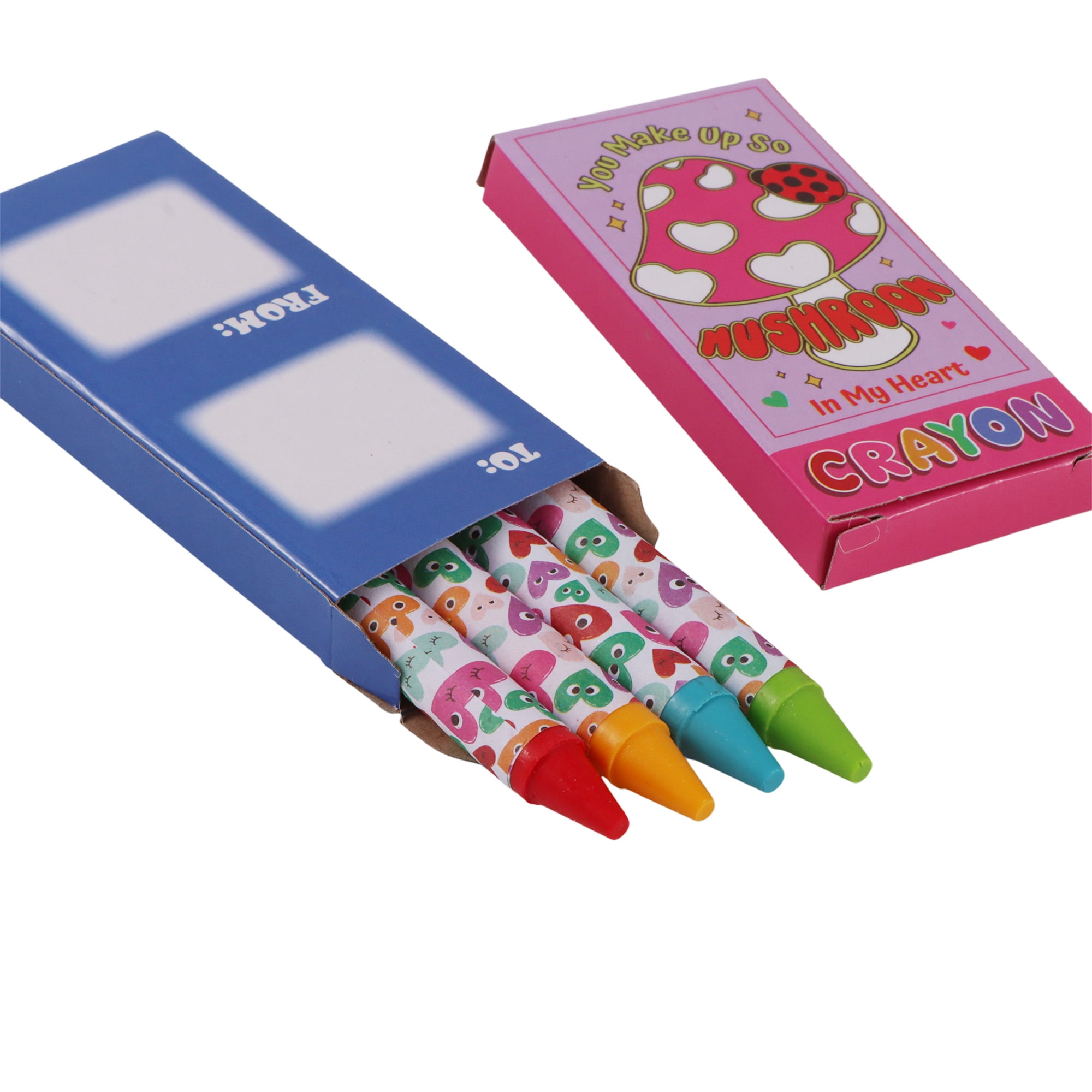 Valentine 8 Crayon Boxes, Paraffin and Paper Material, Ages 3+, by Way to Celebrate