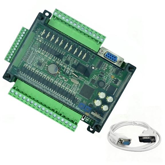 Programmable Logics Controller PLC Board FX3U 24MT With Cable 14 Input 10 Transistors Output Ladder Logics Programming For Industrial Automation