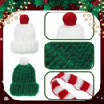 thumbnail image 3 of Dalrosia Mini Knit Hat Mini Christmas Scarf Set Mini Santa Hats for Crafts Mini Christmas Decorations Christmas Tree Ornaments for DIY Craft Art Snowman Doll, 3 of 7