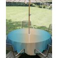 thumbnail image 2 of Dark Blue Khaki Ombre Outdoor Tablecloth with Umbrella Hole, Modern Abstract Art Gradient Spillproof Waterproof Outdoor Table Cover, Patio Tablecloths for Party/Garden/Picnic, Round 60 inch, 2 of 9