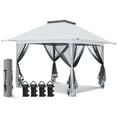 thumbnail image 3 of EAGLE PEAK 13 x 13 ft Pop-Up Gazebo Tent Instant w/ Mosquito Netting，Outdoor Gazebo Canopy Easy Set-up Folding Shelter (White), 3 of 10