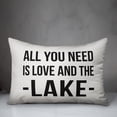 thumbnail image 2 of Creative Products All you need is love and the lake white and black 14x20 Indoor / Outdoor Pillow, 2 of 2