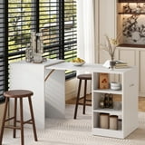 Tarnorci kitchen Storage Table with 3-Layer Cabinet，Extension Dinning ...