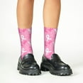 thumbnail image 4 of Rateoe Breast Cancer Awareness (3) Pattern Children's Socks, Socks Gifts ,kids Crew Soft Cotton Socks , Moisture-Wicking, Durable, Ideal for Daily Wear & Sports, 4 of 5