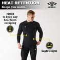 thumbnail image 4 of Umbro Mens Thermal Underwear Set Insulated Shirt & Long Johns, Black Large, 4 of 7