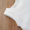 thumbnail image 6 of LMTODLFG Baby Girl Clothes Baby Girls Sleeveless Ruffle Solid Tops+Shorts Outfits Clothes Baby Girls' Clothing White 6-9 Months, 6 of 9