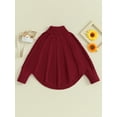 thumbnail image 4 of Suealasg Kids Girls Sweater Poncho 1T 2T 3T 4T 5T 6T Little Girls Long Sleeve Turtleneck Knitted Pullover Child Girls Fall Winter Warm Knitwear, 4 of 9