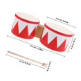 thumbnail image 2 of TABLZONE 1 Ensemble de Bongos Portables pour Enfants avec Exercice de Motricité Instrument Multifonctionnel en Plastique Rouge, 2 of 6