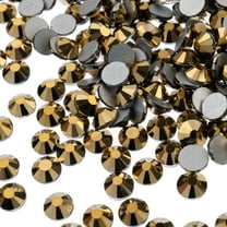 Crystal Lane DIY 1440pcs SS20 (4.7mm) Metallic Gold | Glass Round Flat Back Rhinestones